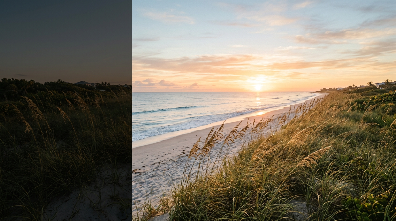 Florida coastline at sunrise